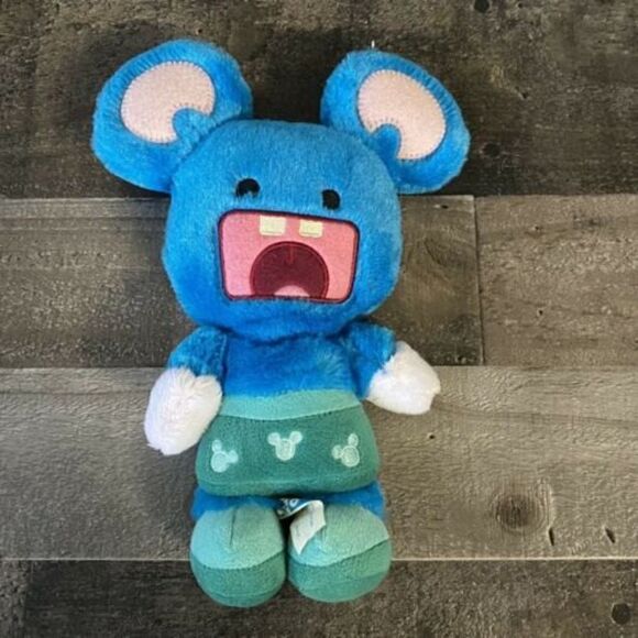 Disney Parks Mickey Monsters Blue Plush Murff Mouse Toy Doll 10" Hidden Mickeys - Picture 1 of 4